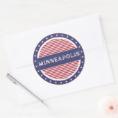 Minneapolis City Pride Emblem – American Identity Ronde Sticker (Envelop)