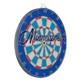 Minneapolis Classic Blauw Rood Wit Patriottisch Dartbord (Voorkant Links)