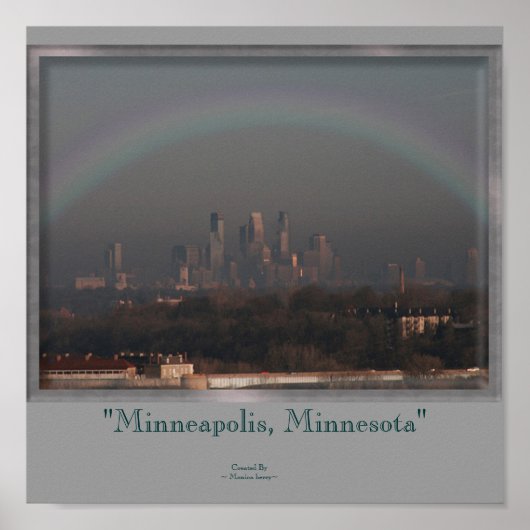 Minneapolis en regenboog poster (Voorkant)