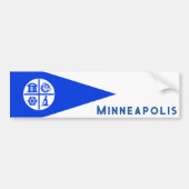 Minneapolis Flag Bumpersticker (Voorkant)