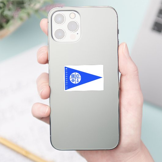 Minneapolis Flag Sticker (Telefoon)