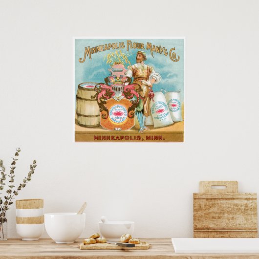 Minneapolis Flour  Food and Art Poster (Keuken)