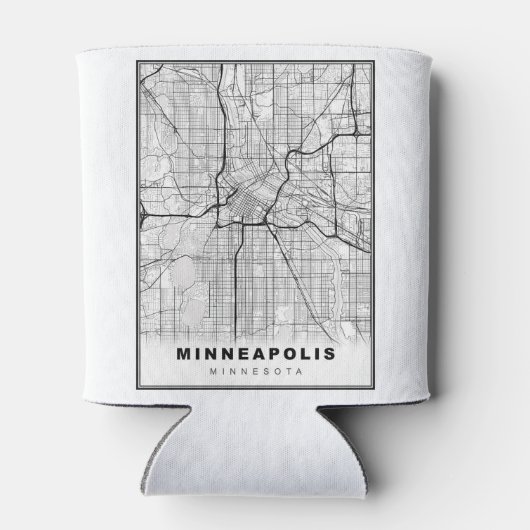 Minneapolis-kaart Blikjeskoeler (Achterkant)