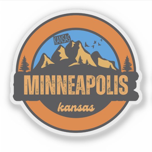 Minneapolis, Kansas Sticker (Voorkant)