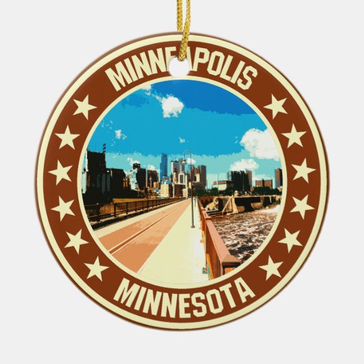 Minneapolis Keramisch Ornament (Voorkant)