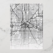 Minneapolis Love Locator | Stad thema bruiloft Folie Uitnodiging (Achterkant)