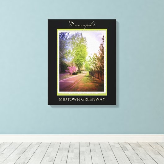 Minneapolis Midtown Greenway Canvas Afdruk (Insitu (Houten vloer))