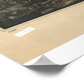 Minneapolis Minnesota 1885 Antiek Panoramische Kaa Poster (Hoek)