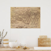 Minneapolis Minnesota 1891 Antiek Panoramische Kaa Poster (Keuken)