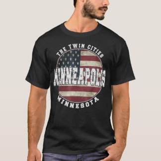 Minneapolis Minnesota Amerikaanse vlag T-shirt