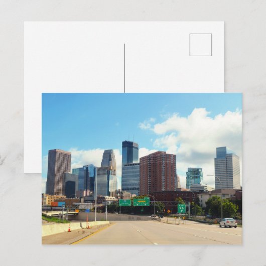 Minneapolis Minnesota Briefkaart (Voorkant / Achterkant)