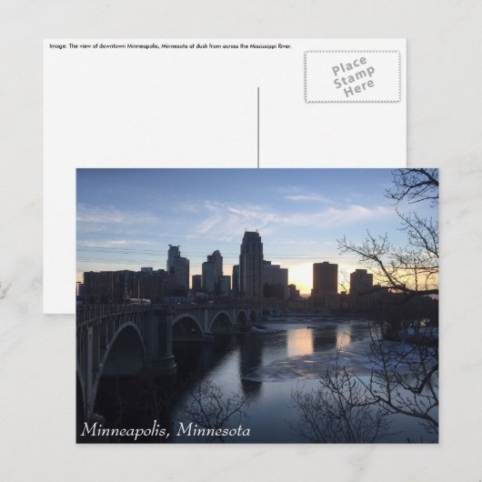 Minneapolis, Minnesota briefkaart (Voorkant / Achterkant)
