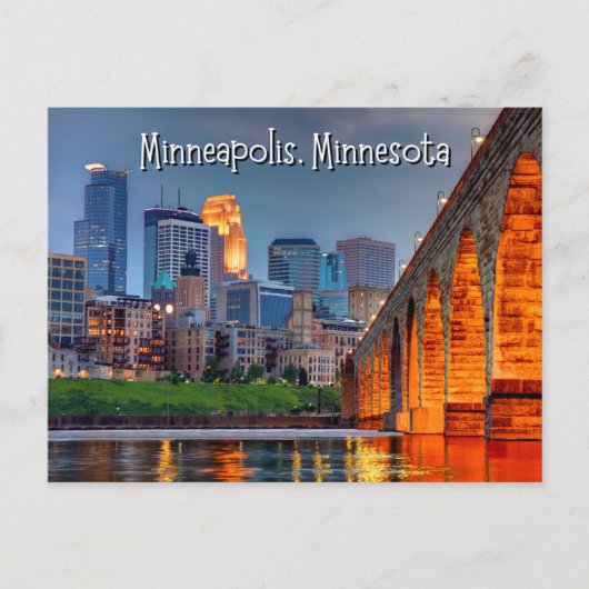 Minneapolis Minnesota Briefkaart (Voorkant)