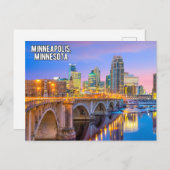 Minneapolis Minnesota Briefkaart Centrum (Voorkant / Achterkant)
