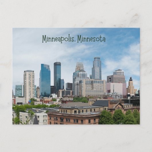 Minneapolis Minnesota Briefkaart City Travel (Voorkant)