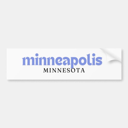 Minneapolis Minnesota Bumpersticker (Voorkant)