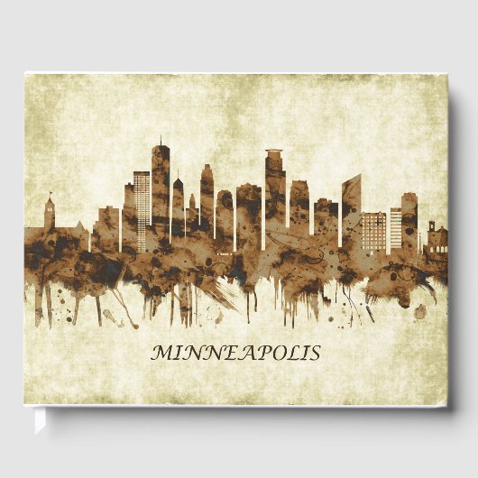 Minneapolis Minnesota Cityscape Gastenboek (Voorkant)