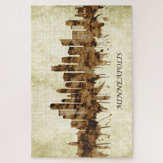Minneapolis Minnesota Cityscape Legpuzzel (Verticaal)