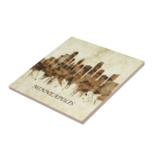 Minneapolis Minnesota Cityscape Tegeltje (Zijkant)