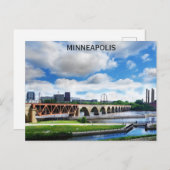 Minneapolis Minnesota Mississippi Briefkaart (Voorkant / Achterkant)