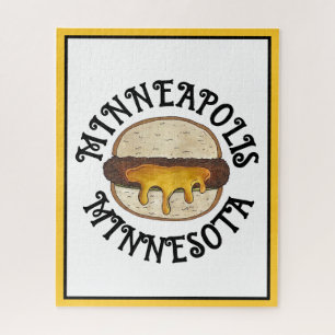 Minneapolis Minnesota MN Juicy Lucy Cheese Burger Legpuzzel