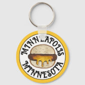 Minneapolis Minnesota MN Juicy Lucy Cheese Burger Sleutelhanger (Achterkant)