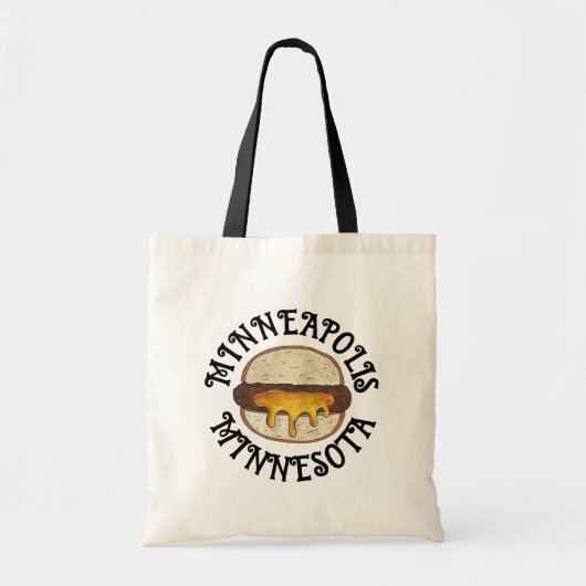 Minneapolis Minnesota MN Juicy Lucy Cheese Burger Tote Bag (Voorkant)