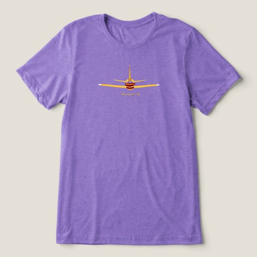 Minneapolis Minnesota MN Vliegtuig Logo Tri-Blend Shirt (Design voorkant)