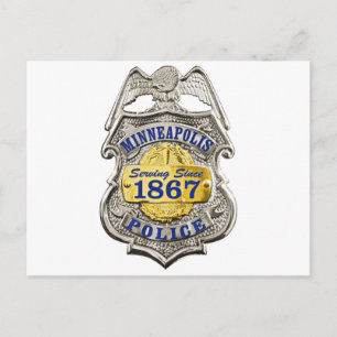 Minneapolis Minnesota Politiebadge Briefkaart
