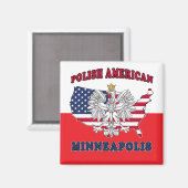 Minneapolis Minnesota Pools Magneet (Voorkant / Achterkant)
