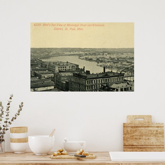  Minneapolis Minnesota Poster Skyline (Keuken)