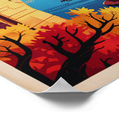 Minneapolis Minnesota Retro Skyline Art Poster (Hoek)