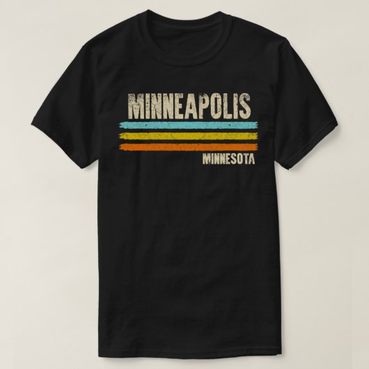 Minneapolis Minnesota Retro T-shirt (Design voorkant)