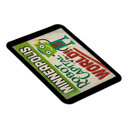 Minneapolis Minnesota Robot - Funny Magneet (Rechterzijde)