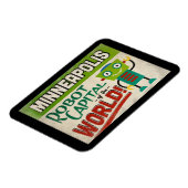 Minneapolis Minnesota Robot - Funny Magneet (Linkerzijde)