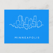 Minneapolis, Minnesota Skyline Briefkaart (Voorkant)