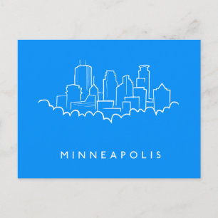 Minneapolis, Minnesota Skyline Briefkaart