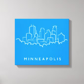 Minneapolis, Minnesota Skyline Canvas Afdruk (Voorkant)