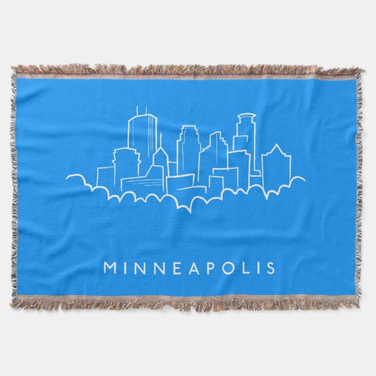 Minneapolis, Minnesota Skyline Deken (Voorkant)