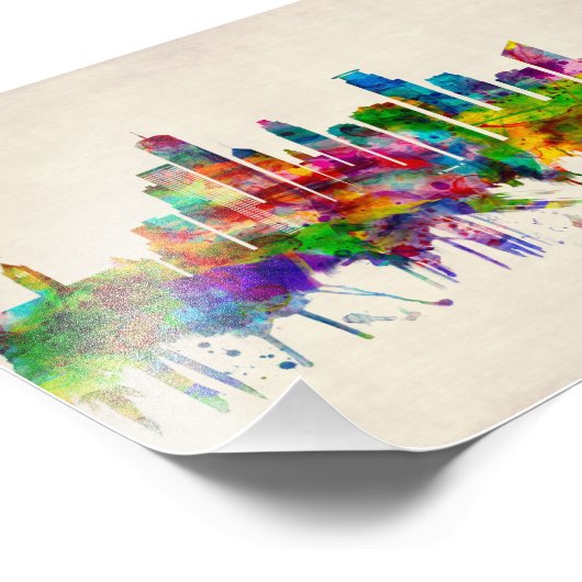 Minneapolis Minnesota Skyline Foto Afdruk (Hoek)