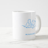 Minneapolis, Minnesota Skyline Grote Koffiekop (Voorkant rechts)