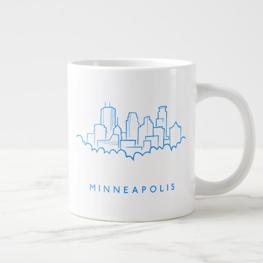 Minneapolis, Minnesota Skyline Grote Koffiekop (Rechts)