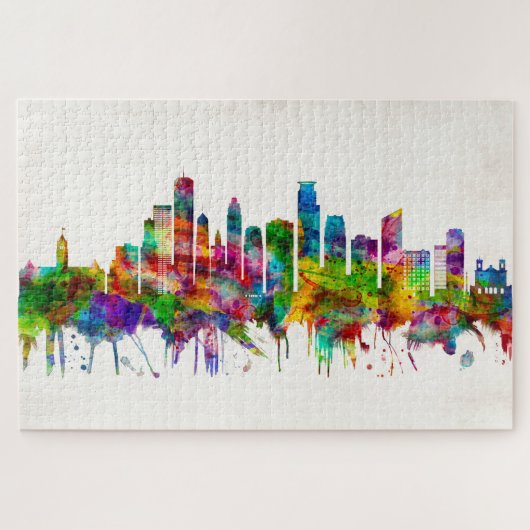 Minneapolis Minnesota Skyline Legpuzzel (Horizontaal)