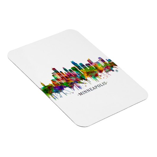 Minneapolis Minnesota Skyline Magneet (Rechterzijde)