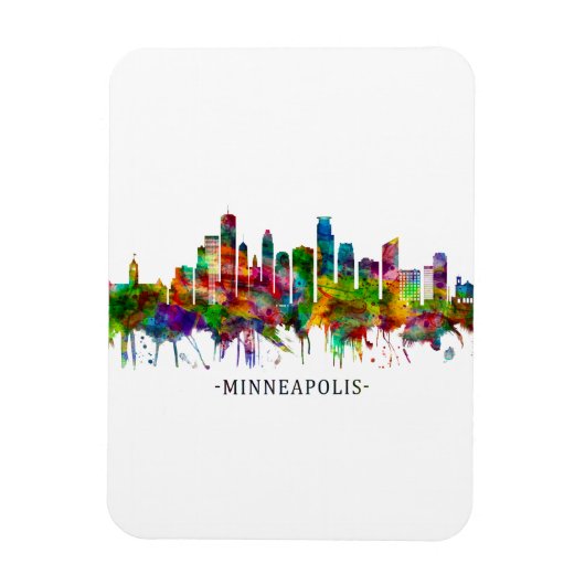 Minneapolis Minnesota Skyline Magneet (Verticaal)