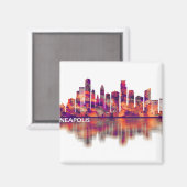 Minneapolis Minnesota Skyline Magneet (Voorkant / Achterkant)