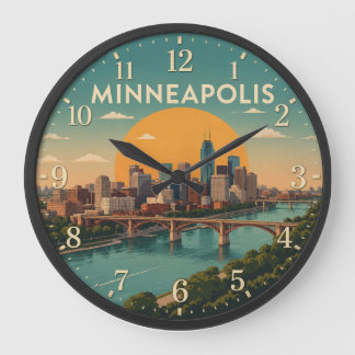 Minneapolis Minnesota Skyline Mississippi River Grote Klok