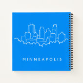 Minneapolis, Minnesota Skyline Notitieboek (Achterkant)