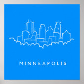 Minneapolis, Minnesota Skyline Poster (Voorkant)