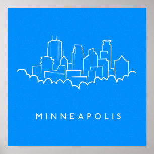 Minneapolis, Minnesota Skyline Poster